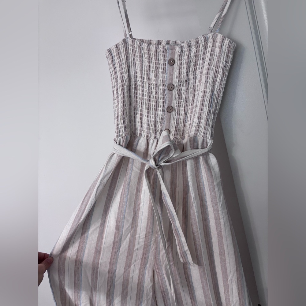 NWT Stripped Jumpsuit -Love Tree M